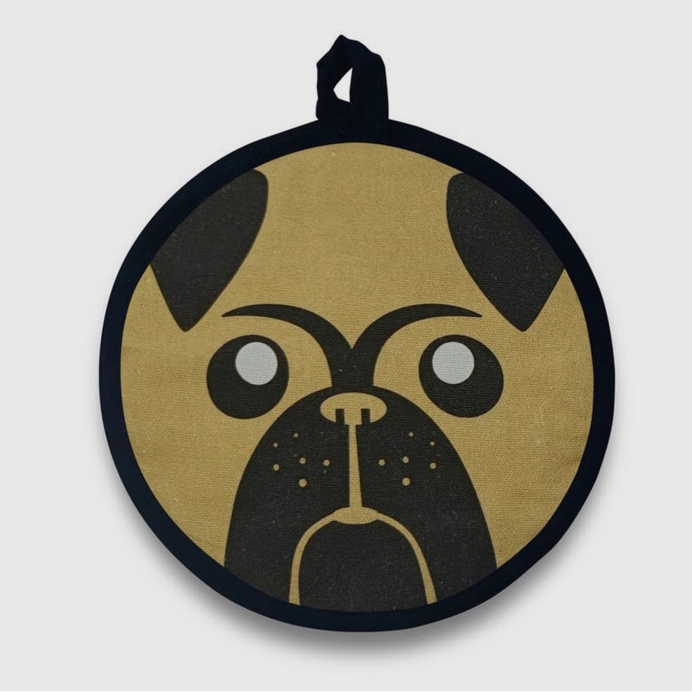 PUG POT HOLDER, OVEN MITT, HOT PAD